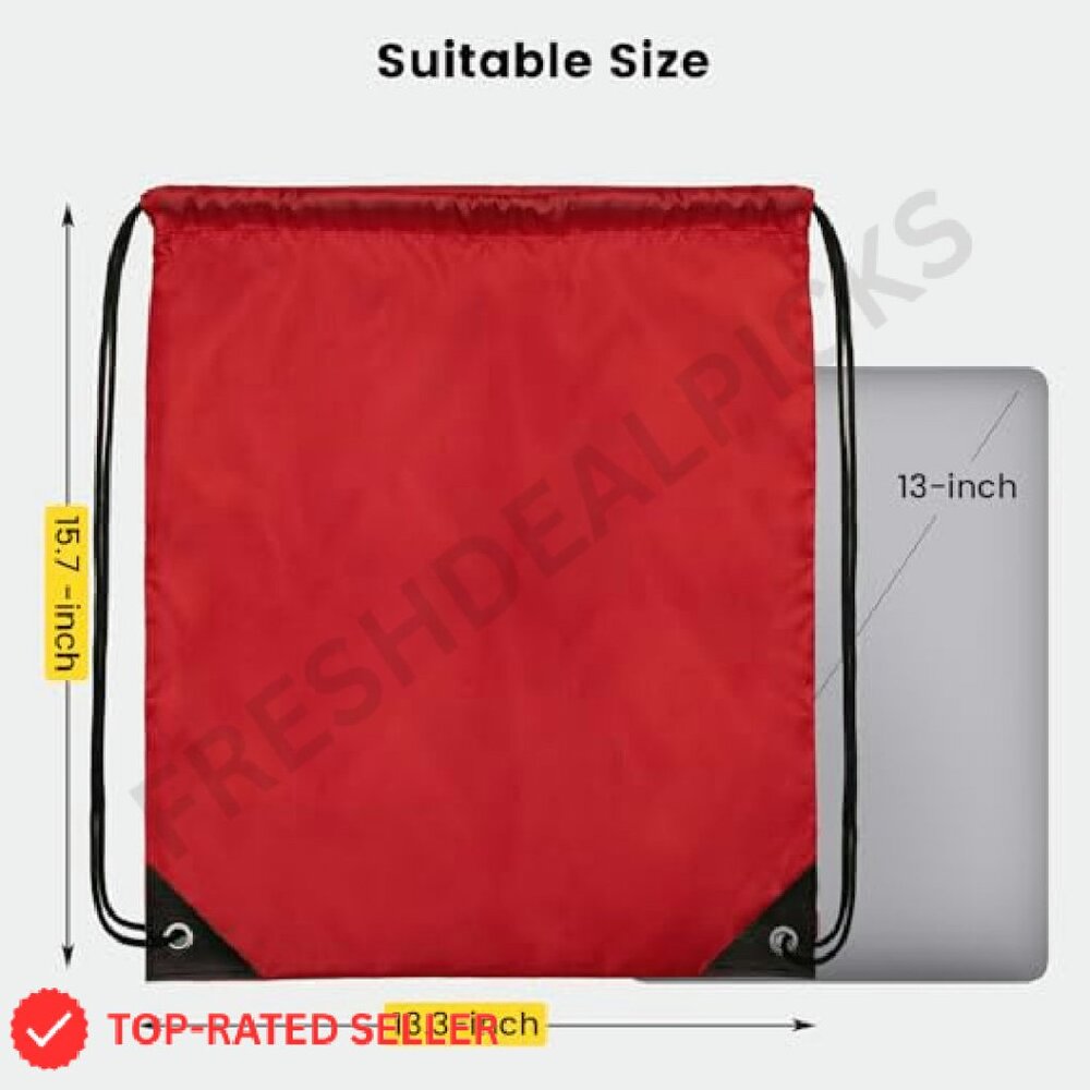Drawstring Backpack Bulk Pack Polyester Lightweig… - image 3